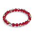 Cornaline arc-en-ciel | Argent sterling 925 | Bracelet en verre à bulles